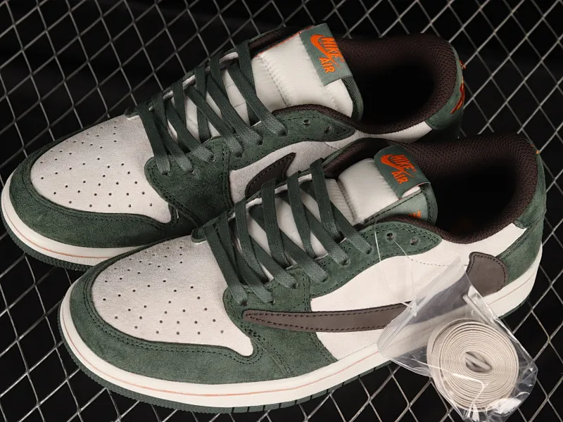 All Categories Air Jordan Jordan Series Basketball Shoes Air Jordan 1 Low Travis Scott x Air Jordan 1 Low OG AJ1 Joe 1 Reversed Overhook Joint Style Casual Sports Basketball Shoes DM7866-686